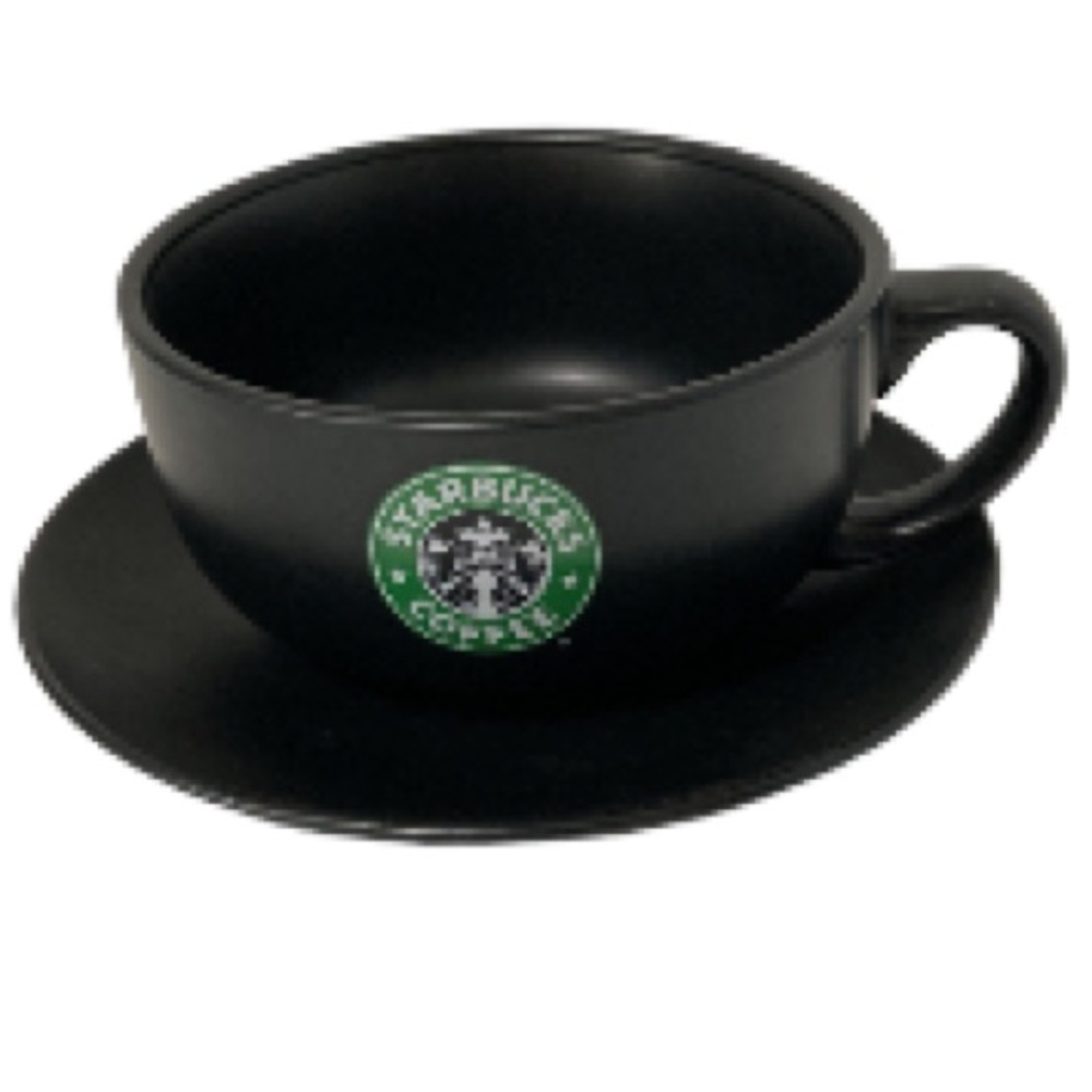 STARBUCKS Siren Mermaid Cup Bowl Mug with Saucer Plate 2008 Collectable 18 oz